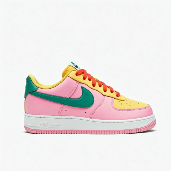 Sneaker multicolore rosa giallo verde